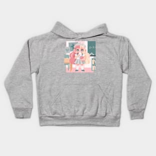 Pastel School Girl Kids Hoodie